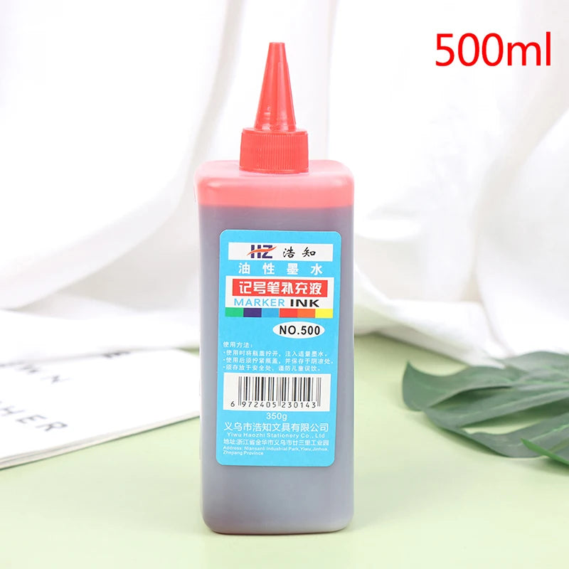 500ml Permanent Dry Graffiti Oil Marking Pen For Marking Pen To Add Ink, Smooth And Easy To Use Stationery Oasis Select Red