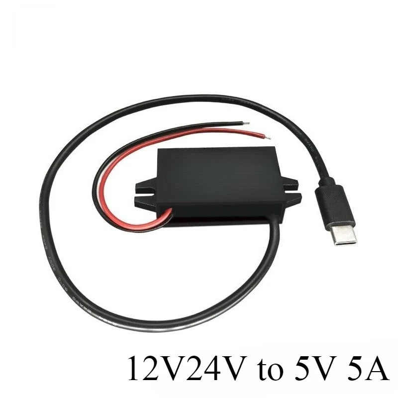 12V24V to 5V 3A 5A Micro Mini USB Step Down Voltage Power Supply Output Adapter Heat Auto Protection DC DC Car Power Converter Oasis Select Type -c 5A 12V24V 5V|China Mainland