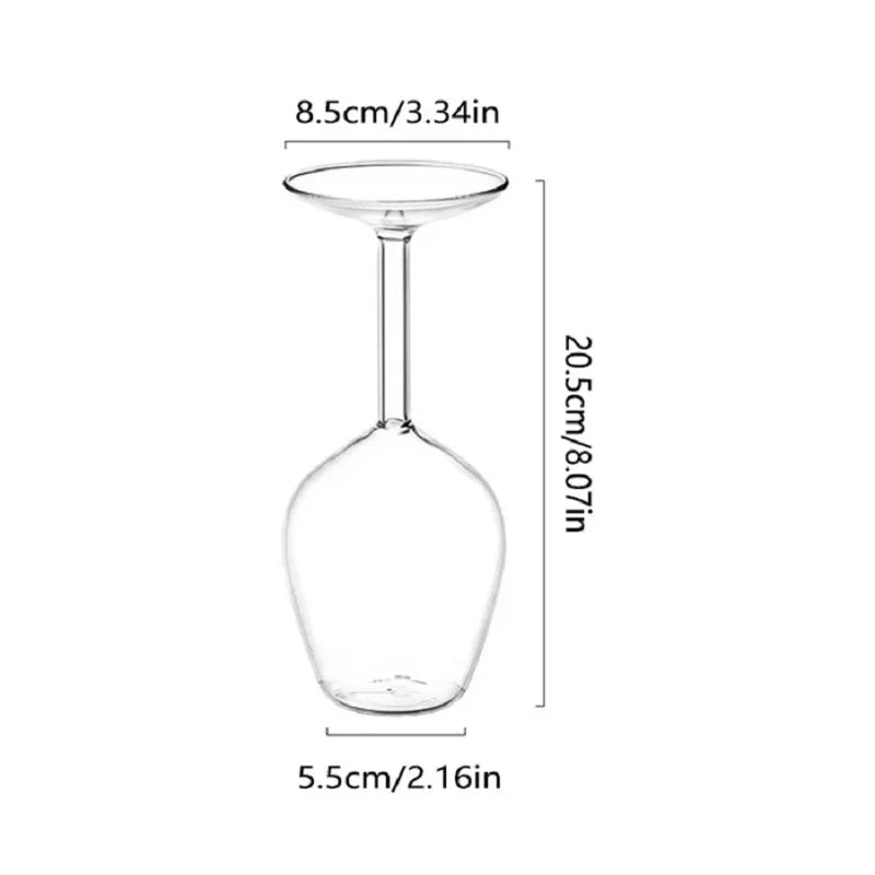 Upside Down Wine Glass Unique Cocktail Spirits Cup Stylish Glassware for Home Bar Party Restaurant Use Oasis Select Cup