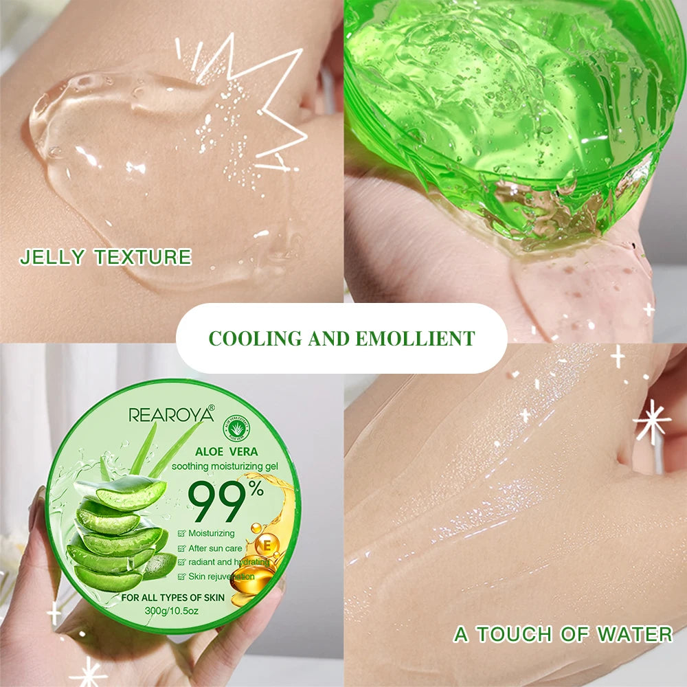 REAROYA Aloe Vera Gel Cream – Moisturizer, Acne & Sun Repair Aloe Vera Gel Cream Oasis Select
