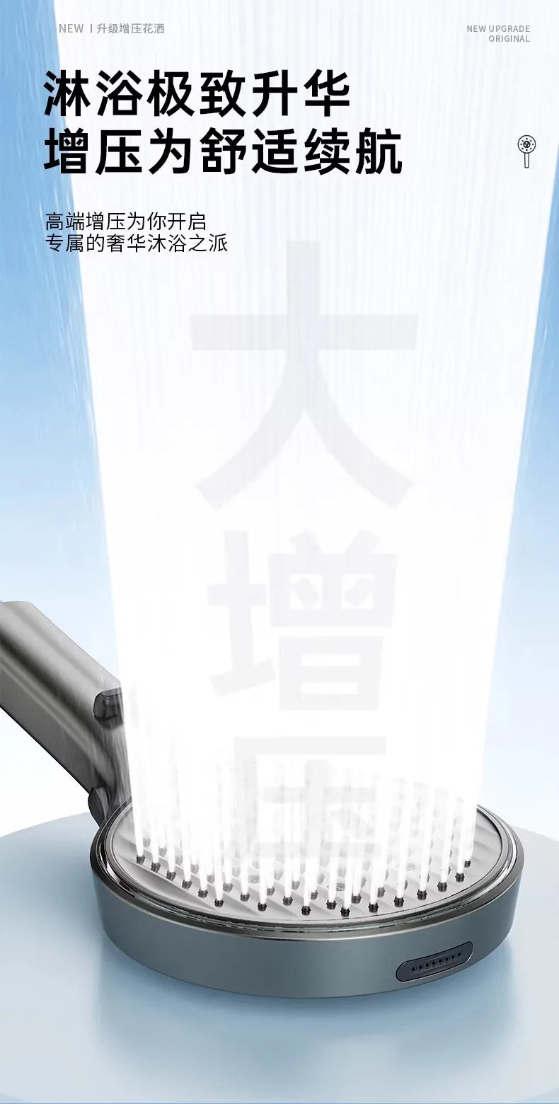 New Big Panel 3 Modes LED Ambient Light Temperature Sensing High Pressure Water Saving Shower Head Spray Bathroom Accessories Oasis Select