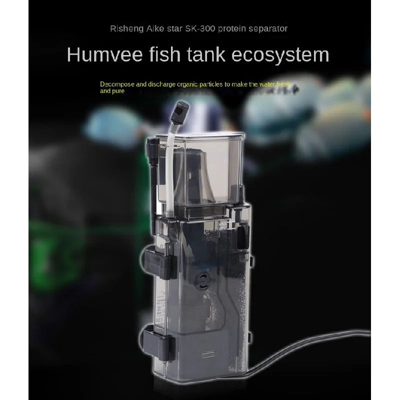 Mini Protein Skimmer Marine Aquarium Fish Tank Filter System Accessories filter protein swimmer RESUN SK-300 3.5W 300L/H Oasis Select
