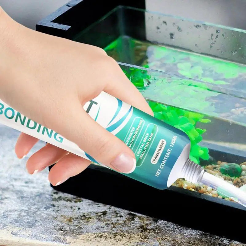 Clear Aquarium Sealant 120ml Fish Tank Repair Glue Quick-Dry Underwater Fish Tank Equipment Sealant For Installing Decor Items Oasis Select