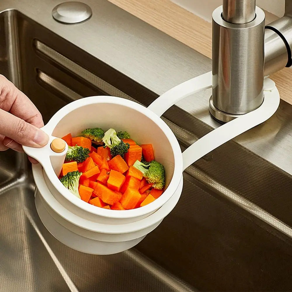 Portable Push-type Kitchen Sink Filter Basket Separate Drain Bowl Filter Basket Anti-leakage Anti-leakage Sink Storage Rack Oasis Select