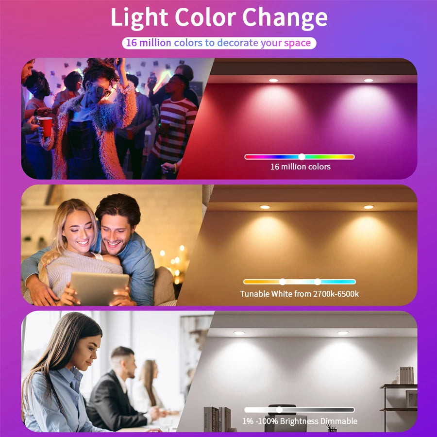 Smart WiFi LED Downlight 5W RGB Dimmable – Alexa & Google Home Smart LED Downlight Oasis Select