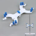 Double Burette Clamp Spring Loaded Plastic Buret Clip Anti-scratch Silicon Grips for Lab Glass Burette Fixing Oasis Select Default Title
