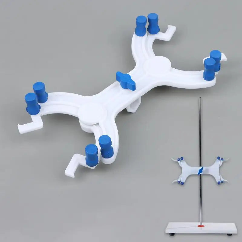 Double Burette Clamp Spring Loaded Plastic Buret Clip Anti-scratch Silicon Grips for Lab Glass Burette Fixing Oasis Select Default Title