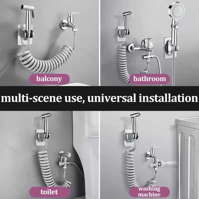 High Pressure Toilet Sprayer Gun – 1 In 2 Out Corner Valve