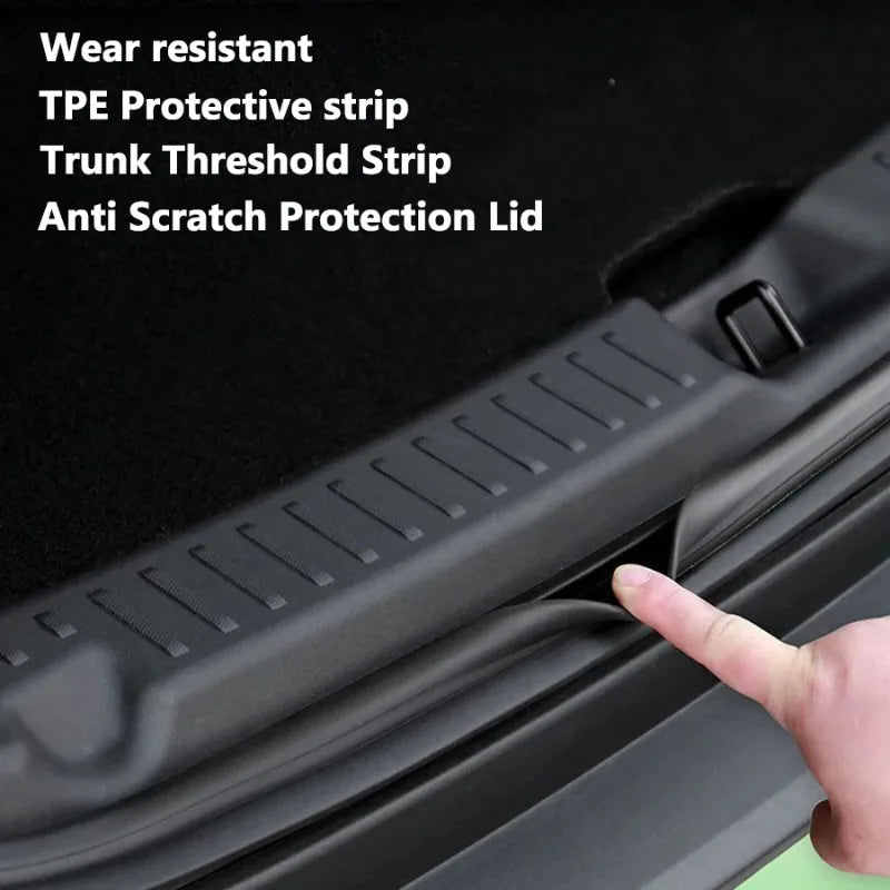 Cargo Threshold Sill Cover For New Tesla Model Y Launch 2025 TPE Rear Trunk Door Sill Protector Trunk Guards Rear Bumper Guards Oasis Select