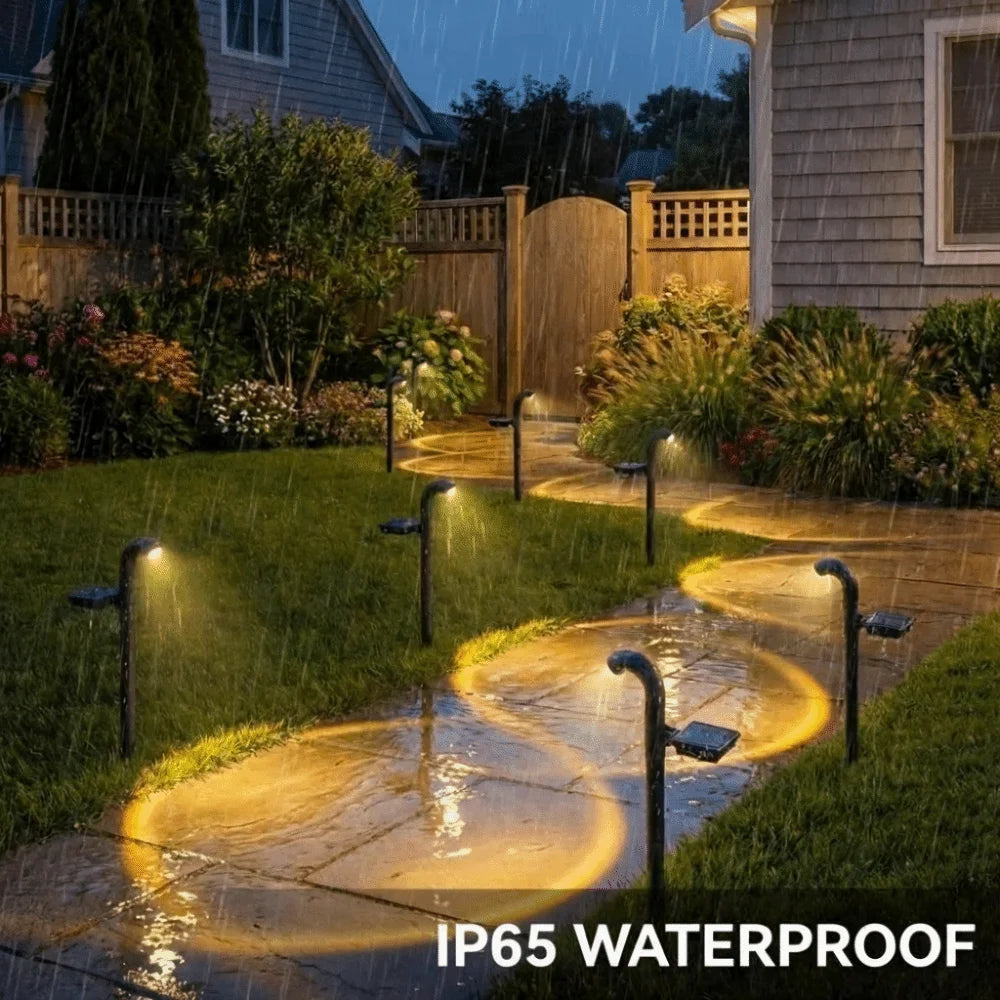 Solar Pathway Lights Outdoor – Warm White LED, IP55 Waterproof