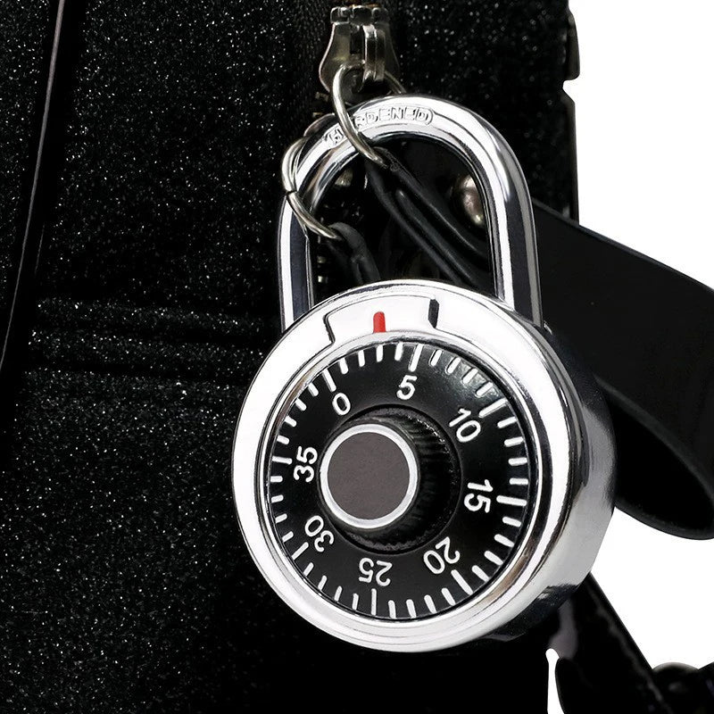 Practical Turntable Password Lock Retro Turntable Metal Mini Keyless Padlock For Safe Deposit Box Drawer Locker Small Padlock Oasis Select