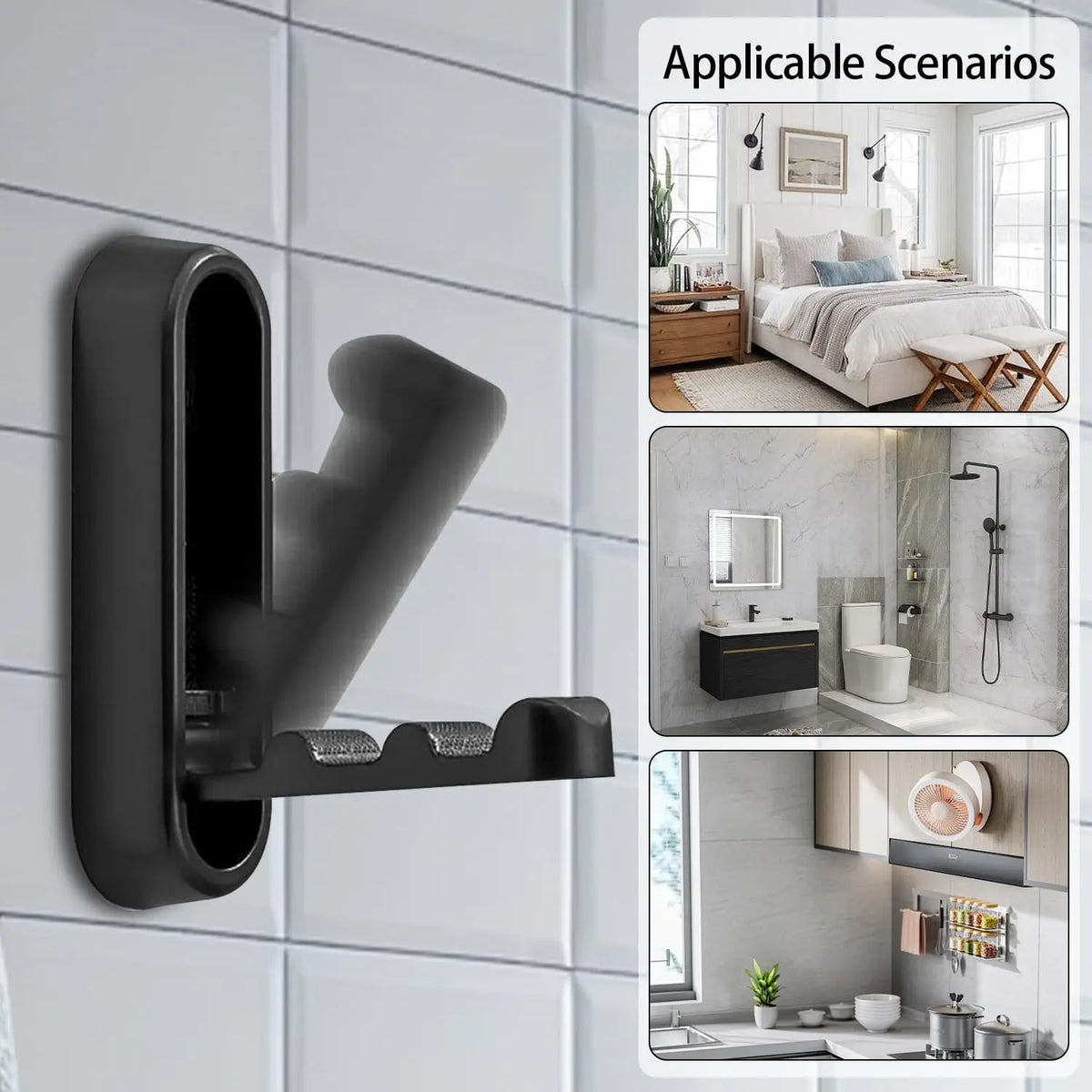 Folding Wall Hook Towel Coat Hook stainless Hook for Home and decoration Kitchen Bathroom Matte Towel Hanger storage Organizer Oasis Select