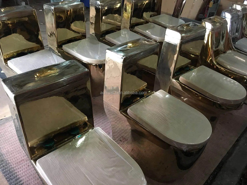 Bathroom Gold Design Wc Toilet Ceramic Set Toilet and Basin Two Piece Gold Toilet Oasis Select