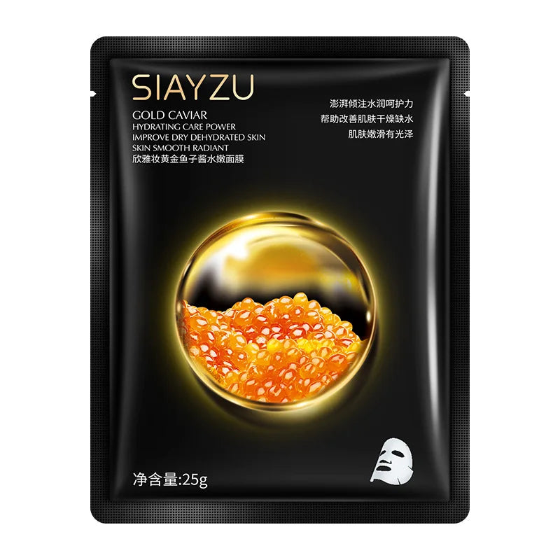 Golden Caviar Anti-Aging Moisturizing Face Mask Sheets – 10 Pack Sheet Face Mask Oasis Select