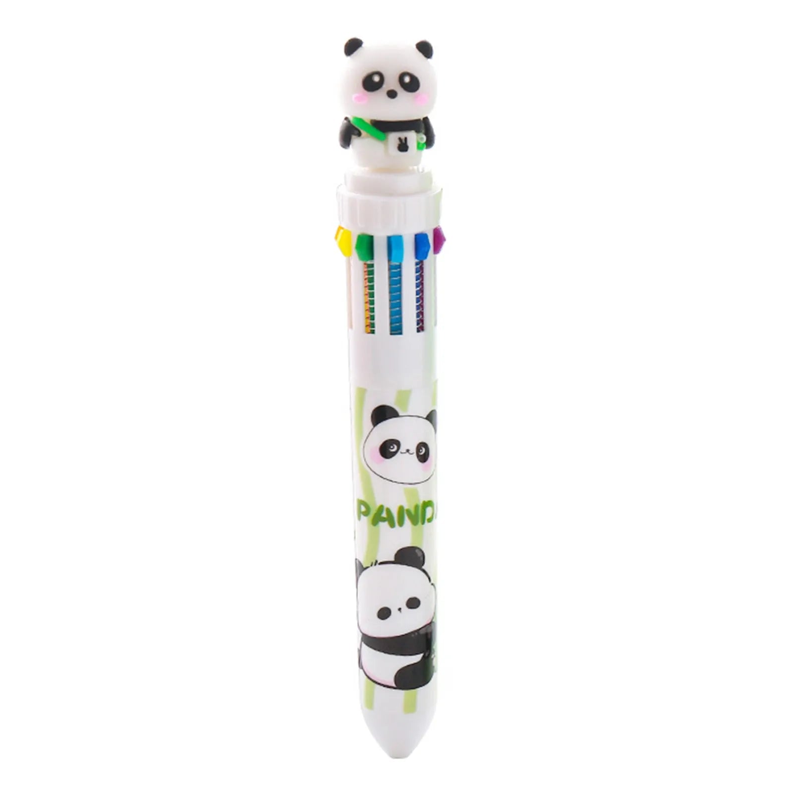 Cute Panda 10-in-1 Multicolor Ballpoint Pen | Kawaii Stationery Novelty Ballpoint Pen Oasis Select A-1PC