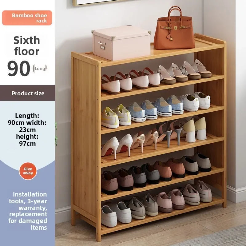 Multi-functional Space-saving shoe rack Multi-layer bamboo shoe rack Storage dust-proof storage shoe rack Oasis Select