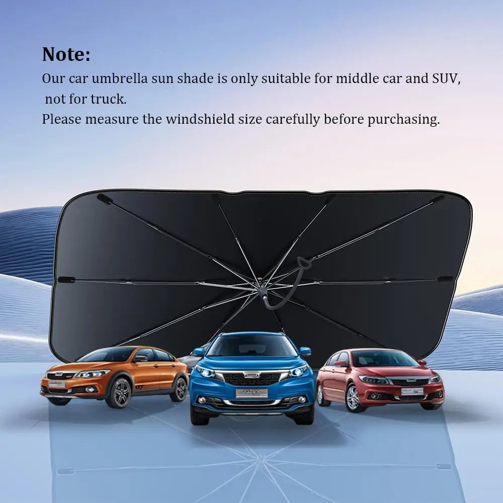 Universal Foldable Car Windshield Sunshade Front Window Sun Protection for SUV Sedan and Van Summer Heat Shield Auto Sun Visor Oasis Select