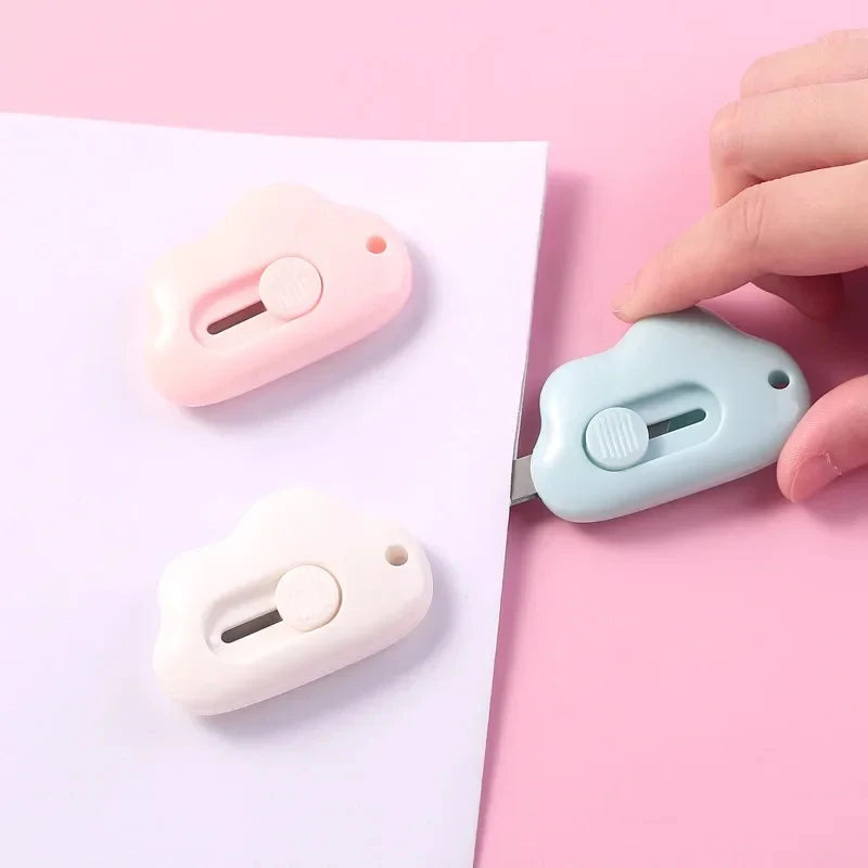1/4pcs Mini Utility Knife Retractable Letter Opener Box Cutter Portable Carton Opener Paper Cutting Tool School Office Supplies Oasis Select