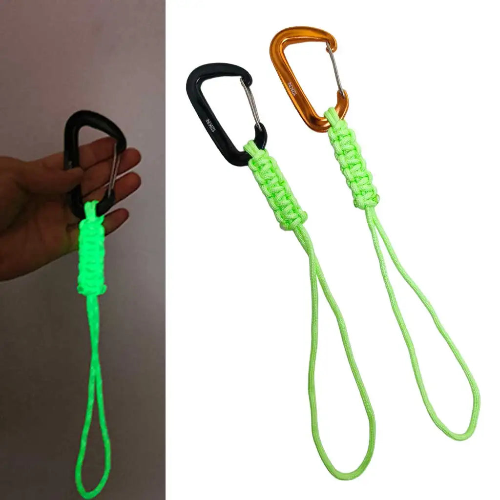 Scuba Diving Safety Anti-Loss Tether For Dive Light Torch Camera Dive Luminous glow Lanyard with 12KN Snap Hook Oasis Select