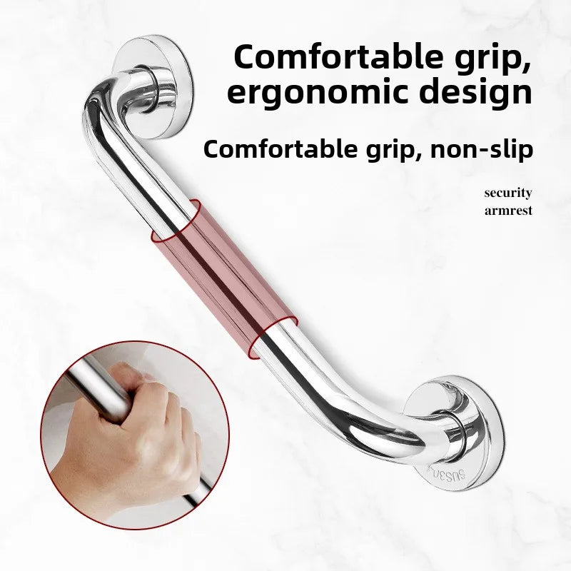 304 Stainless Steel Bathroom Safety Handrail for Disabled Elderly Accessible Toilet Grab Bar Wall Mounted Support Railing Oasis Select