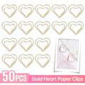 50pcs Paper Clips Gold Heart Paper Clips Small and Cute Love Shaped Paperclips for DIY Craft Scrapbooking Wedding Decoration Oasis Select Gold