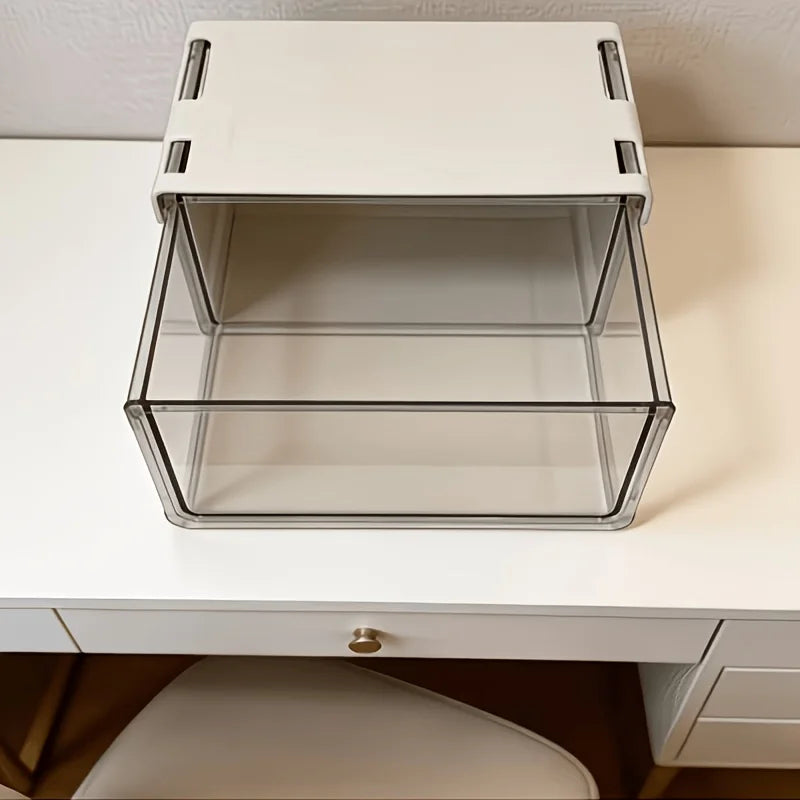 Hidden Under Desk Drawer Storage Box Clear Acrylic Adhesive Organizer Rack For Office Home Kitchen Supplies Produce Bowl Oasis Select