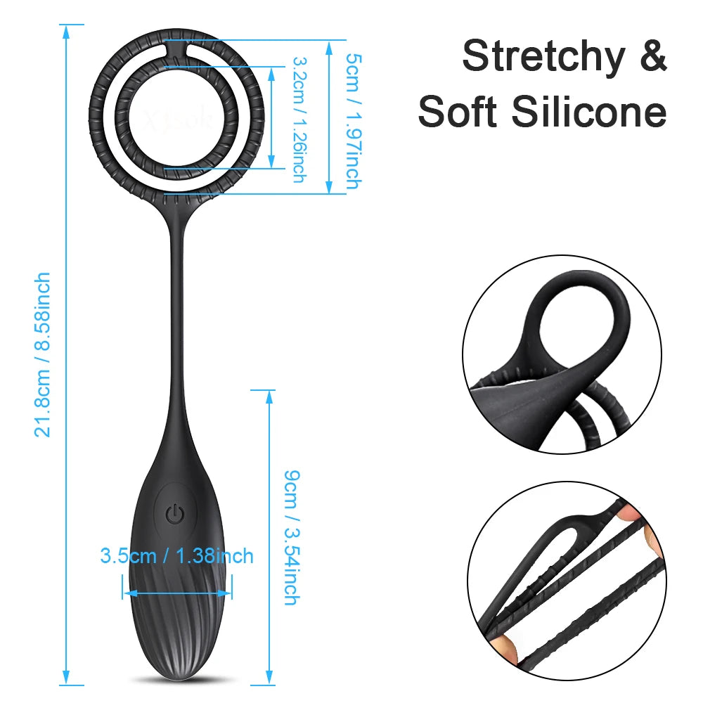 Vibrating Prostate Massager for Men Remote Control Butt Plug Anal Vibrator Cock Ring for Gay Anal Plug Sex Toy for Men Women Oasis Select