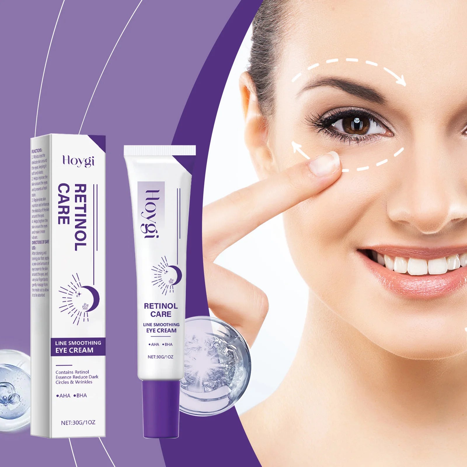Retinol Eye Cream Hydrating Lightening Dark Circle Anti-Wrinkle Firming Skin Anti Puffiness Nourishing Smoothing Eye Cream Oasis Select