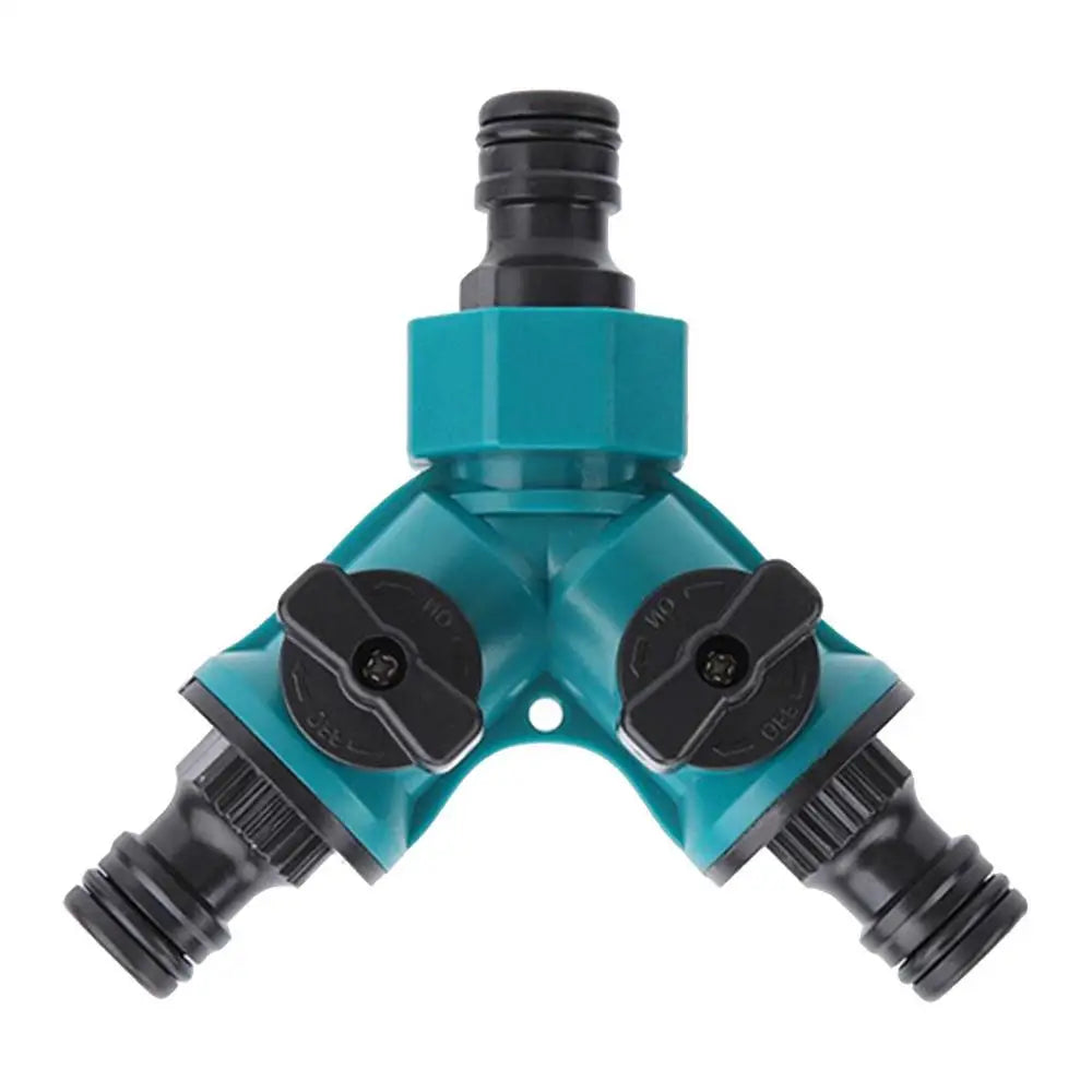 2 Way Garden Hose Splitter Garden Hose Connector with Faucet Watering Shut Off for Landscaping Flower Planting Irrigation Oasis Select B