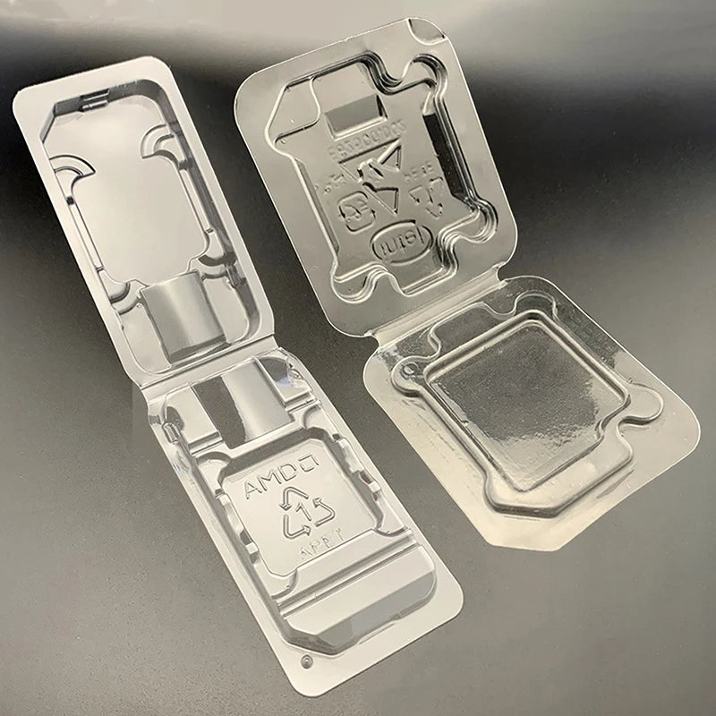 10Pcs CPU Clamshell Tray Box AMD Case Holder Protection For AMD 754 905 938 939 AM2 AM3 FM1 FM2 Oasis Select