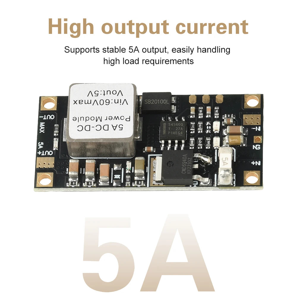 DC-DC 6.5V-60V to 5V 12V Voltage Stabilizing Step-Down Module Mini-Low-Profile Buck Converter Power Supply Oasis Select