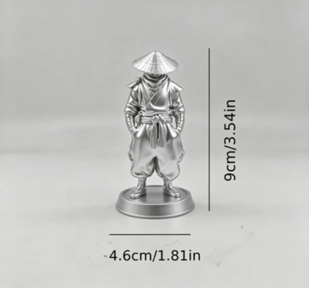 Japanese Samurai Figurine Traditional Retro Samurai Style Statue Zen Warrior Ornaments for Home Office Desk Tea Room Shelf Decor Oasis Select Standing Ninja 1 9x5.2x4.7cm