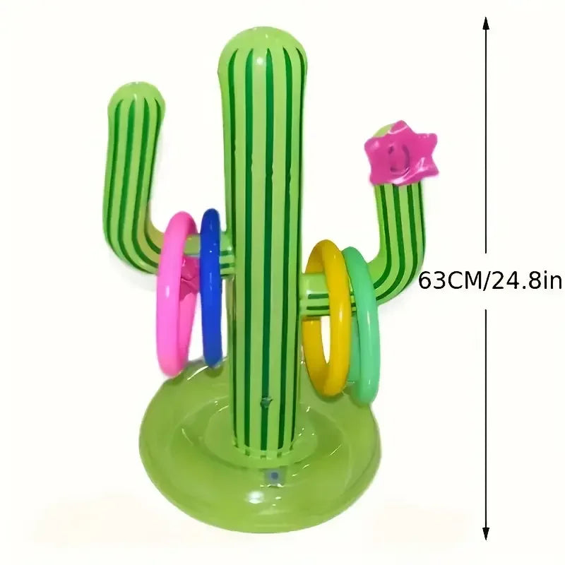 Inflatable Cactus Set Summer Pool Beach Interactive Toys for Outdoor Water Parties - Fun Inflatable Toy Oasis Select