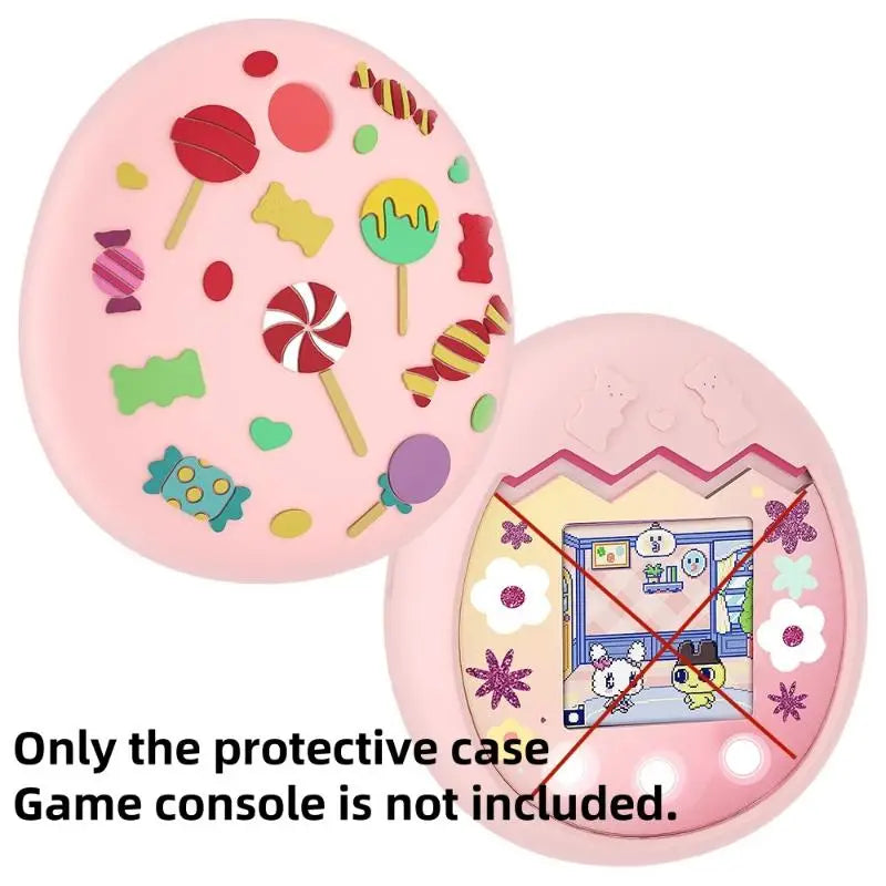 Protective Soft Silicone Skin Case for Virtual Interactive Pet Gaming Tamagotchi Uni with Screen Guard Oasis Select Candy Pink