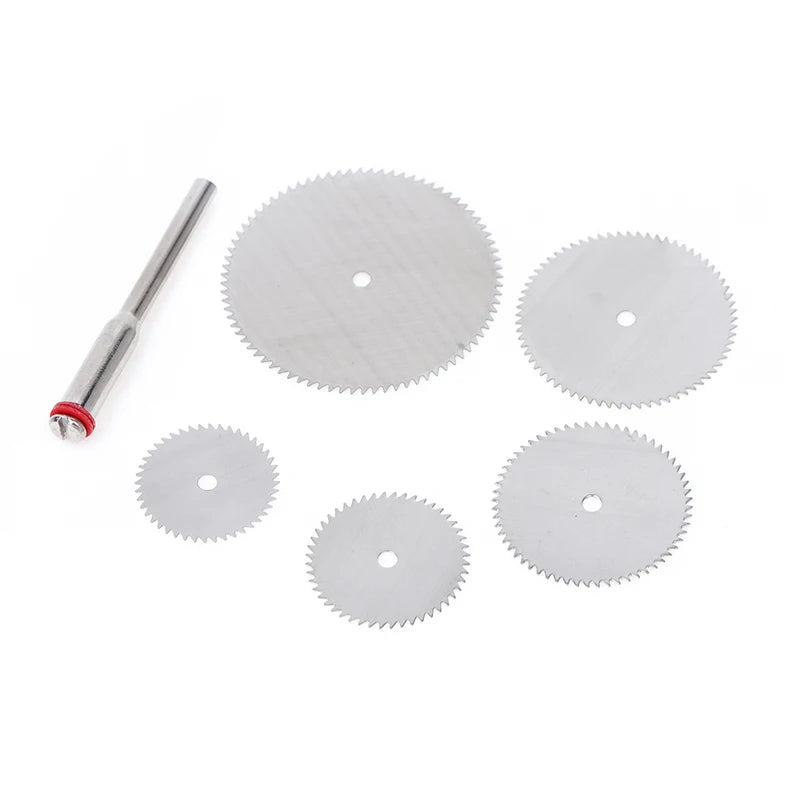 6Pcs Stainless Steel Cutting Disc Kit With 1 Mandrel 16-32mm Mini Cutting Wheel For Rotary Tool Accessories Oasis Select