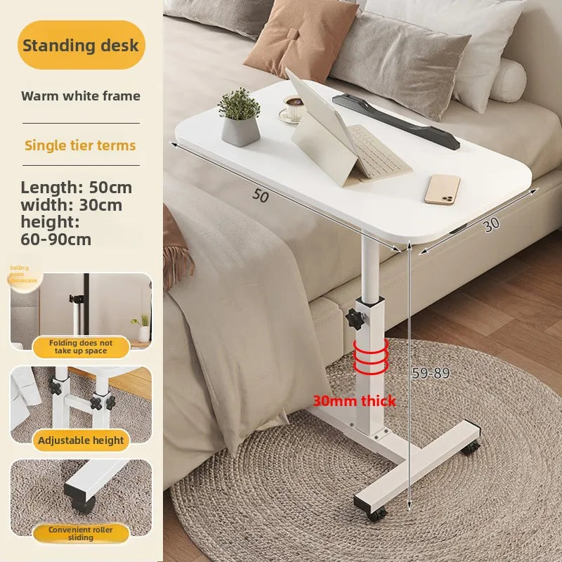 Multi-functional Bedside table removable computer desk bedroom table lifting desk notebook folding table sturdy and durable Oasis Select bai-30mm-50-f