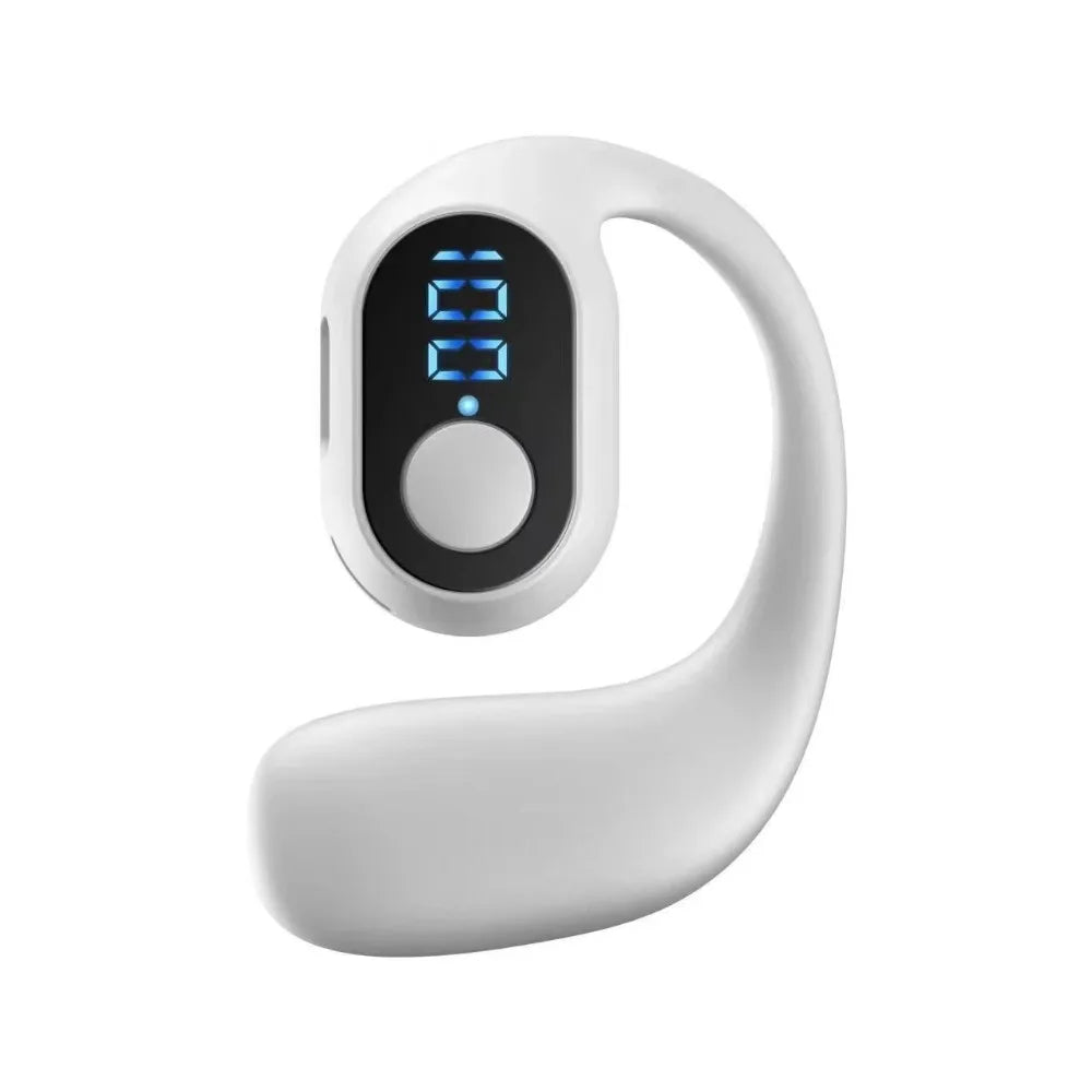 Ear Hook Wireless Earphones Bluetooth 5.3 Mini Handsfree Waterproof Sport Music Headset Single Earbuds OWS Headphone HiFi Music Oasis Select White