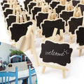 3/5/10 PCS/Set Wooden Blackboard Universal Message Board Mini Chalkboard Portable Wedding Party Decor Decorative Parts Oasis Select black 10PCS