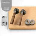 Mid Ancient Style Bedroom Split Lock Universal Door Silent/magnetic Lock Indoor Room Retro Wooden Door Handle Lock Oasis Select Color C magnetic