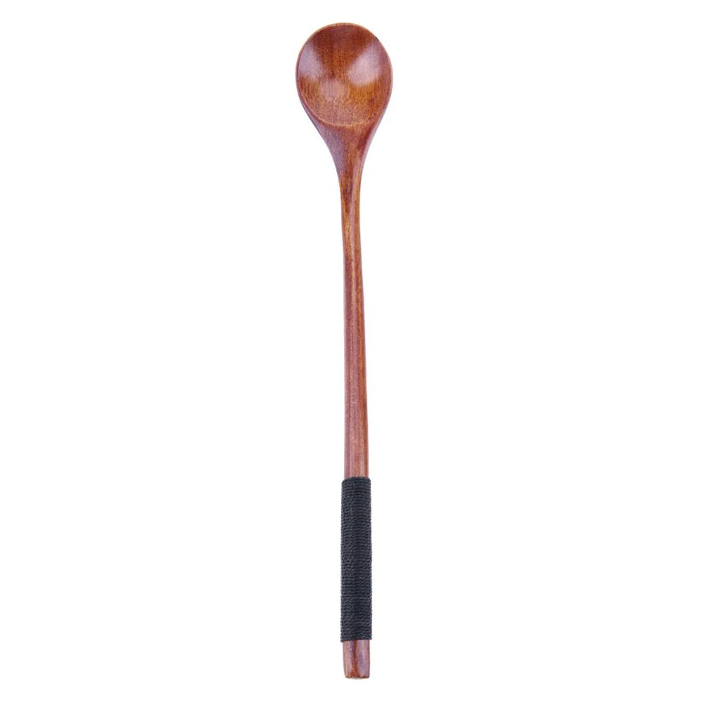 Wood Cooking Utensil Tea Leaf Matcha Sticks Teaware Spice Gadget Spoon Teaware Black Bamboo Kitchen Tool 180*10*10mm Oasis Select style 4 China Mainland