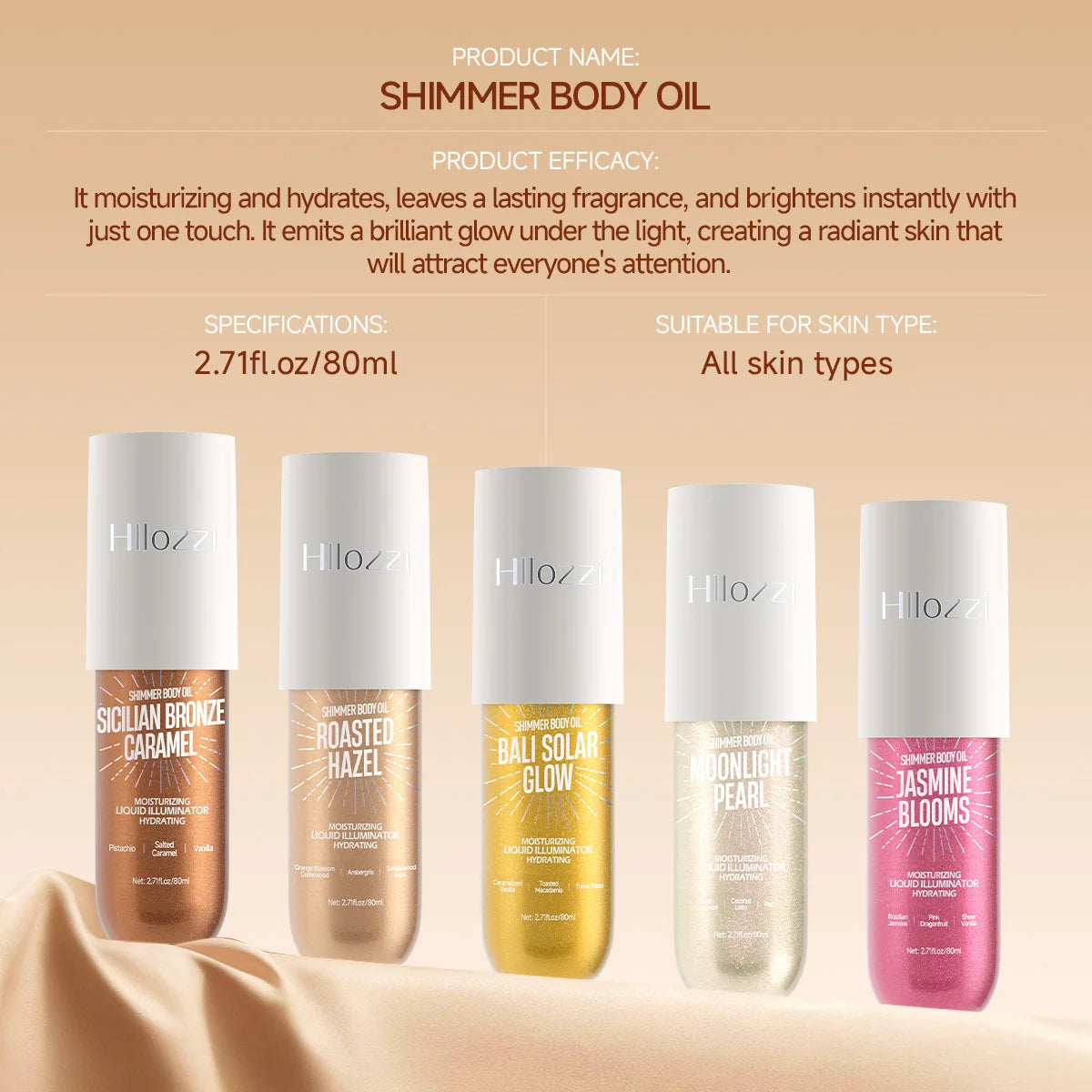 This shimmering body highlighter has a beautiful, subtle shimmer and is perfect for parties and gatherings. Oasis Select