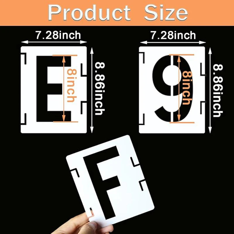 42 pieces of letter hollow templates, reusable artistic fonts, coloring, spray painting. Suitable for walls, wood, rock fabrics Oasis Select 8 inch