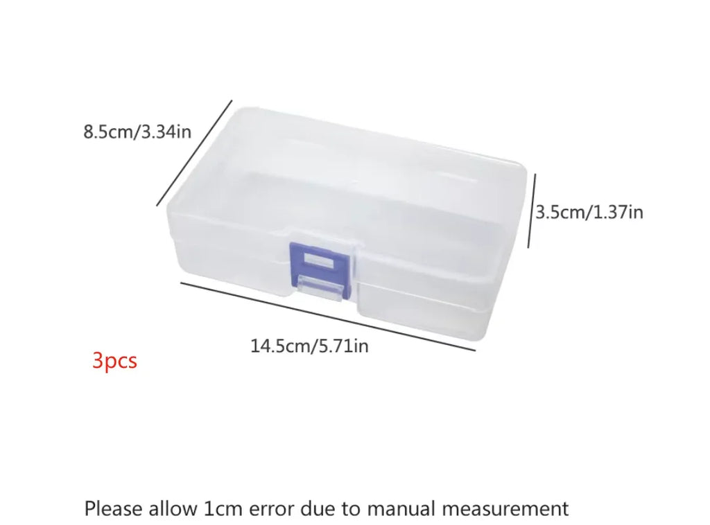 Set of 5 Clear Plastic Storage Boxes | Small Item Organizers Plastic Storage Boxes Oasis Select 14.5x8.5x3.5cm3pcs 1-5 Cells