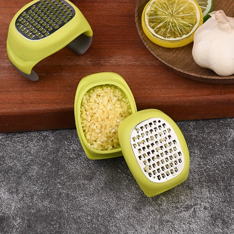 Stainless Steel 4-in-1 Manual Grater & Slicer - Lemon, Cheese,Garlic, Ginger Zester Shredder,Compact Kitchen Tool for Vegetables Oasis Select