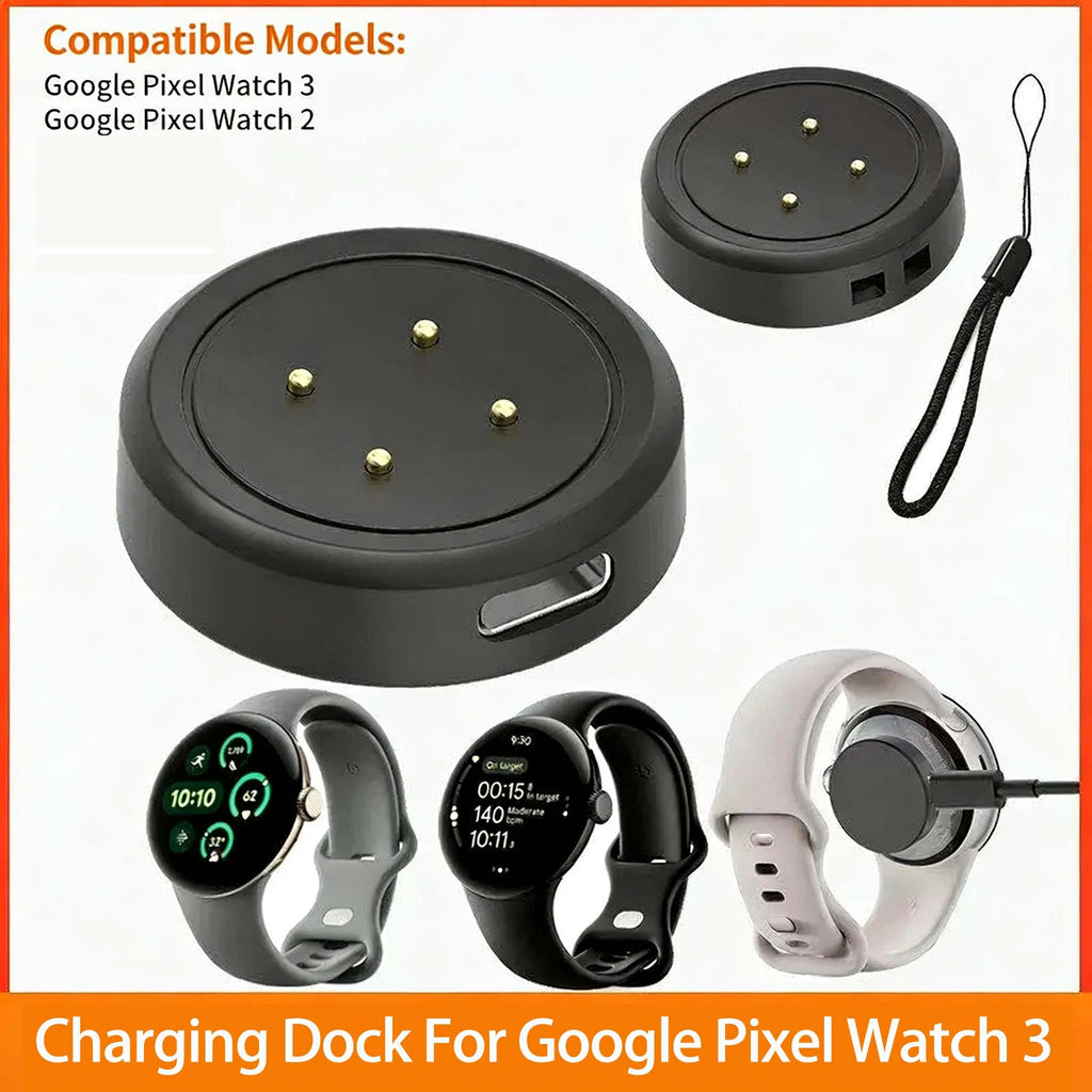 Google Pixel Watch 3 & 2 Charging Dock – USB-C & Lanyard Smartwatch Charging Dock Oasis Select