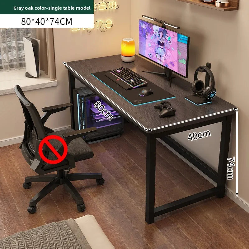 Computer desk Desktop study desk Long workbench E-sports table and chair desk Oasis Select Gray Oak-80cm