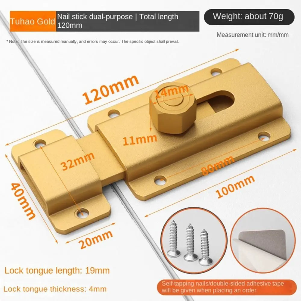 Aluminum Alloy Door Bolt Latch – Cabinet & Barn Security Lock