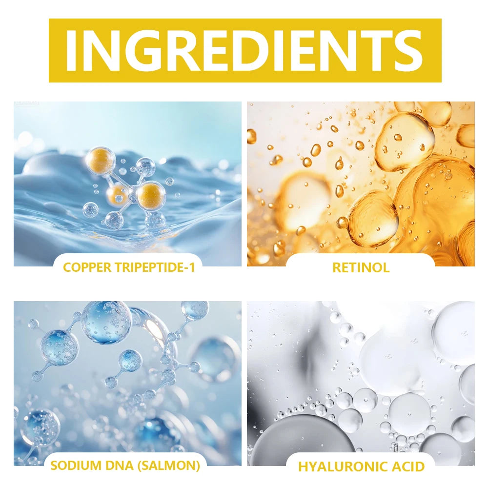 Salmon DNA PDRN + Yellow Peptide Complex Serum - Face Firming, Hydrating, Skin Repair, Radiance Glow, Lifting Treatment for Dull Oasis Select