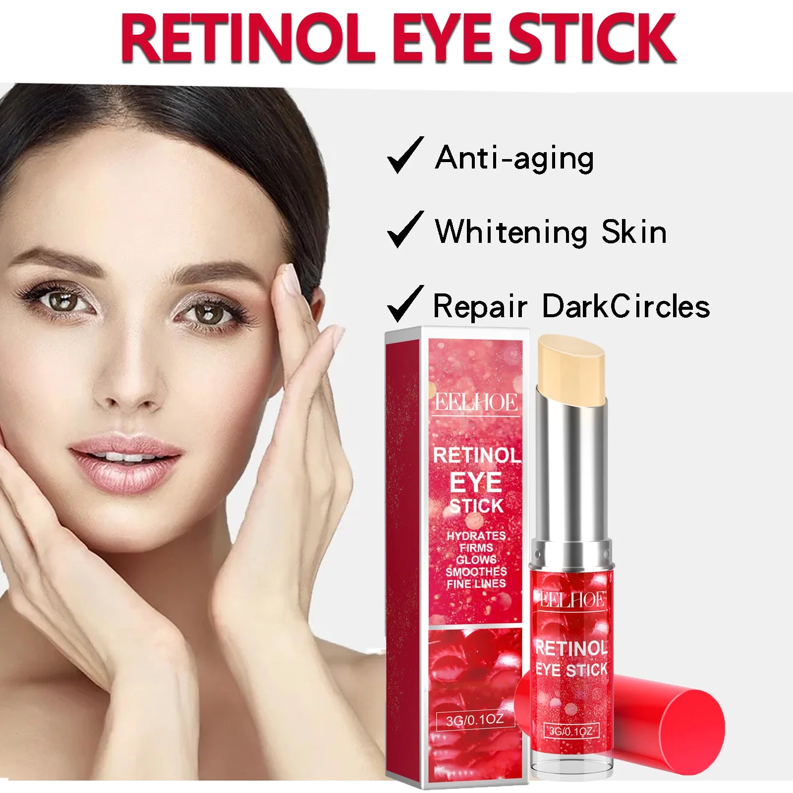 EELHOE Retinol Eye Stick – Dark Circles & Fine Lines Retinol Eye Cream Stick Oasis Select