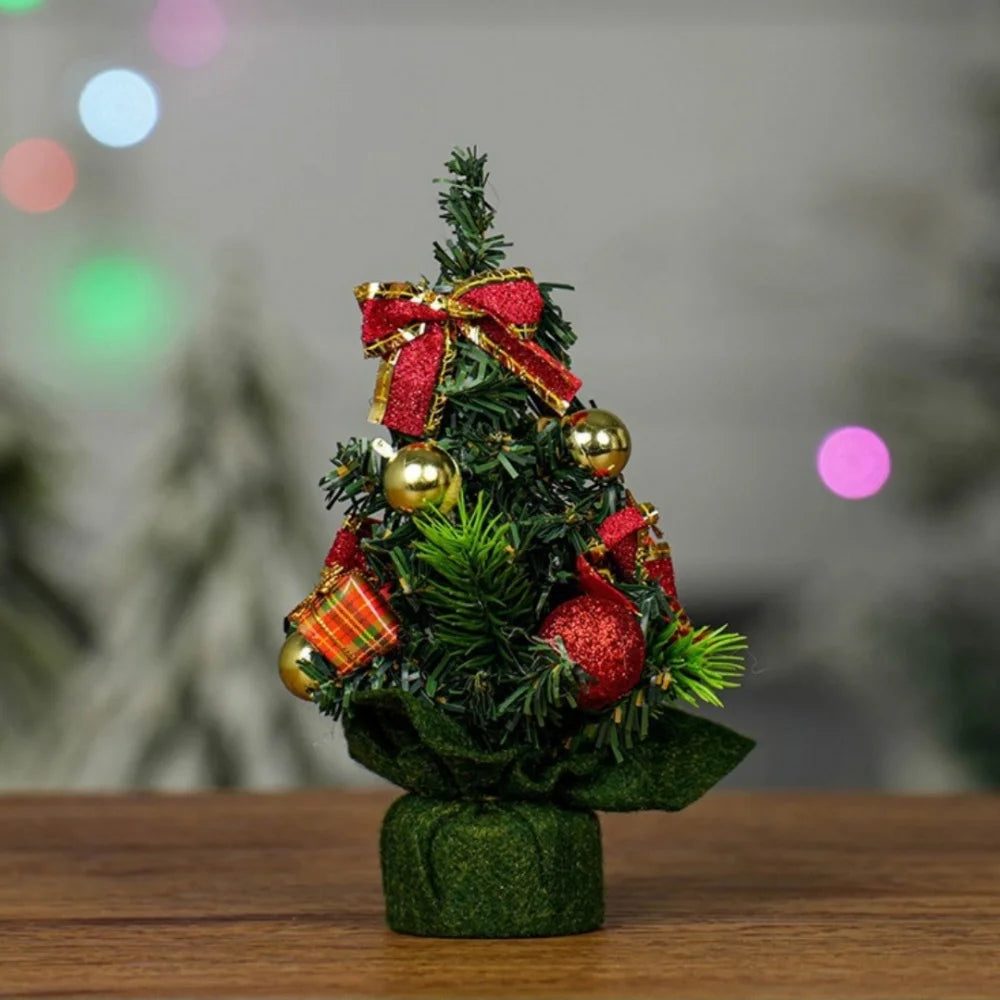 Mini Artificial Christmas Tree Tabletop Ornament | Desk Decor